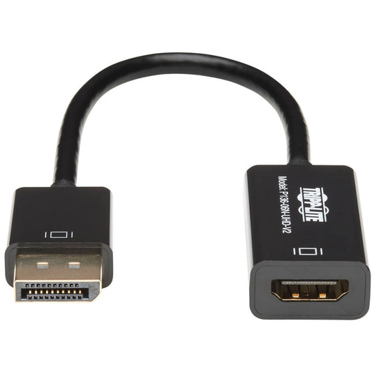 Tripp Lite DisplayPort to HDMI 4K Active Adapter Video Converter DP Ver 1.2 HDCP 4K 30Hz (M/F) 6-in. (15.24 cm)