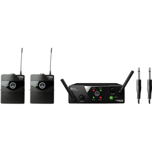 AKG WMS40 Mini Dual Instrumental Set Wireless Microphone System (Band: C & D)