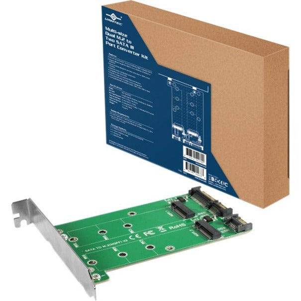 Vantec Multi-size Dual M.2 to Two SATA III Port Converter Kit