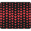 OTM Classic Prints Black Mouse Pad Falling Red Hearts