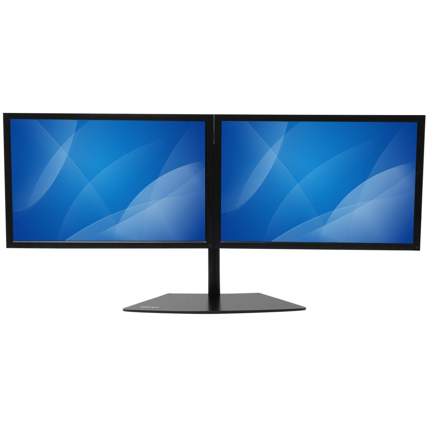 StarTech.com Dual Monitor Stand Horizontal For up to 24" (17.6lb/8kg) VESA Monitors Black Adjustable Monitor Stand Steel & Aluminum