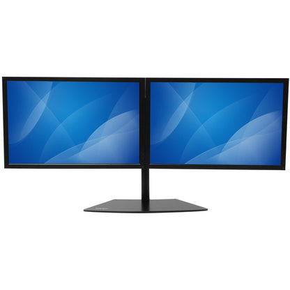 StarTech.com Dual Monitor Stand Horizontal For up to 24" (17.6lb/8kg) VESA Monitors Black Adjustable Monitor Stand Steel & Aluminum
