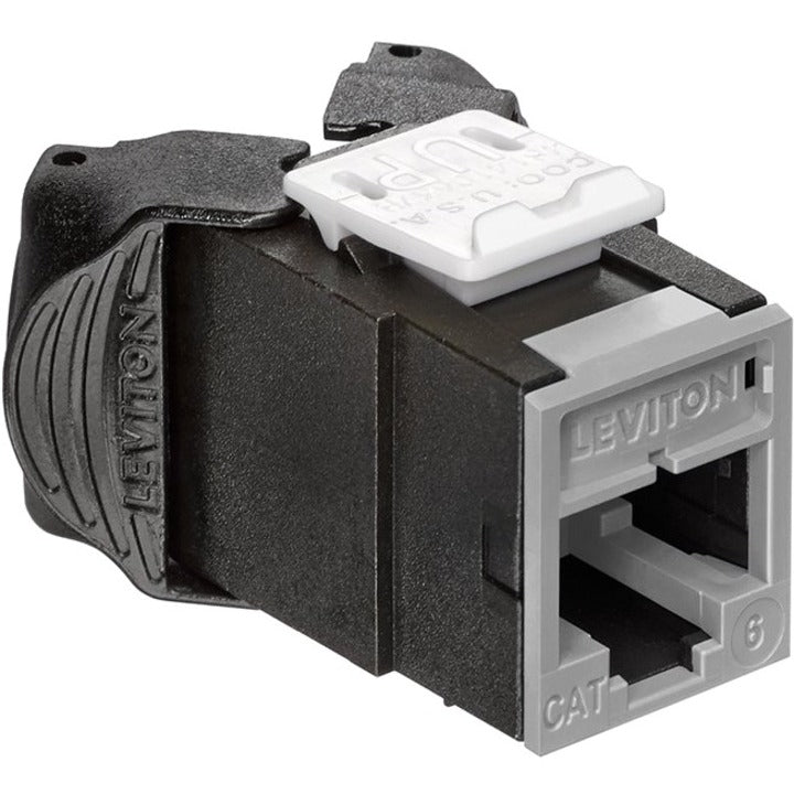 Leviton Atlas-X1 Cat 6 Component-Rated UTP QuickPort Connector Grey