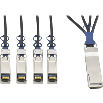 Tripp Lite QSFP+ to 10 GbE SFP+ Passive DAC Breakout Cable (M/M) QSFP+ to (x4) SFP+ Compatible to Cisco QSFP-4SFP10G-CU1M 2M (6.56 ft.)