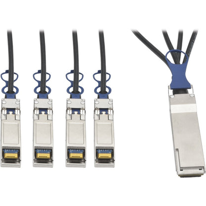 Tripp Lite QSFP+ to 10 GbE SFP+ Passive DAC Breakout Cable (M/M) QSFP+ to (x4) SFP+ Compatible to Cisco QSFP-4SFP10G-CU3M 3M (9.84 ft.)