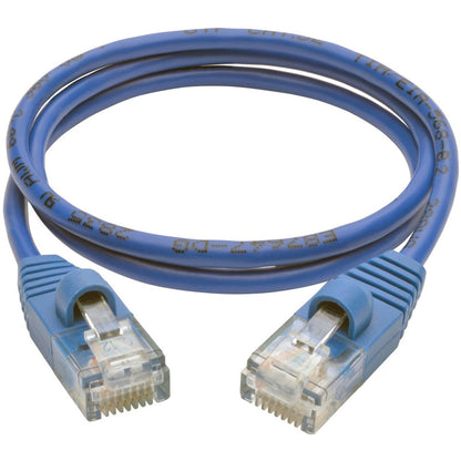 Tripp Lite Cat5e 350 MHz Snagless Molded Slim (UTP) Ethernet Cable (RJ45 M/M) Blue 2 ft. (0.61 m)