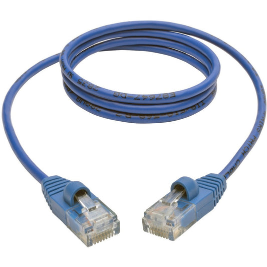 Tripp Lite Cat5e 350 MHz Snagless Molded Slim (UTP) Ethernet Cable (RJ45 M/M) Blue 3 ft. (0.91 m)