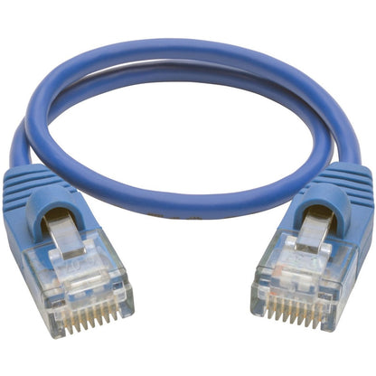 Tripp Lite Cat5e 350 MHz Snagless Molded Slim (UTP) Ethernet Cable (RJ45 M/M) Blue 1 ft. (0.31 m)