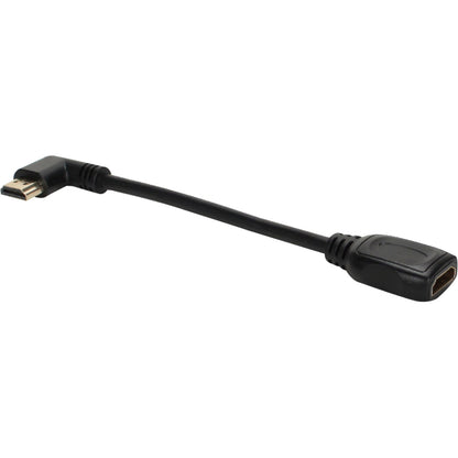 QVS 0.5ft Right-Angle High Speed HDMI Male to Female UltraHD 4K Flex Adaptor