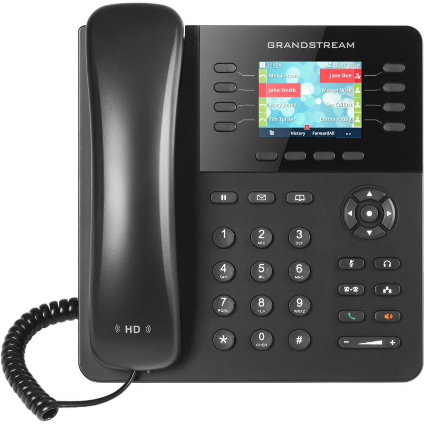 Grandstream GXP2135 IP Phone - Corded/Cordless - Corded - Bluetooth - Wall Mountable - Black