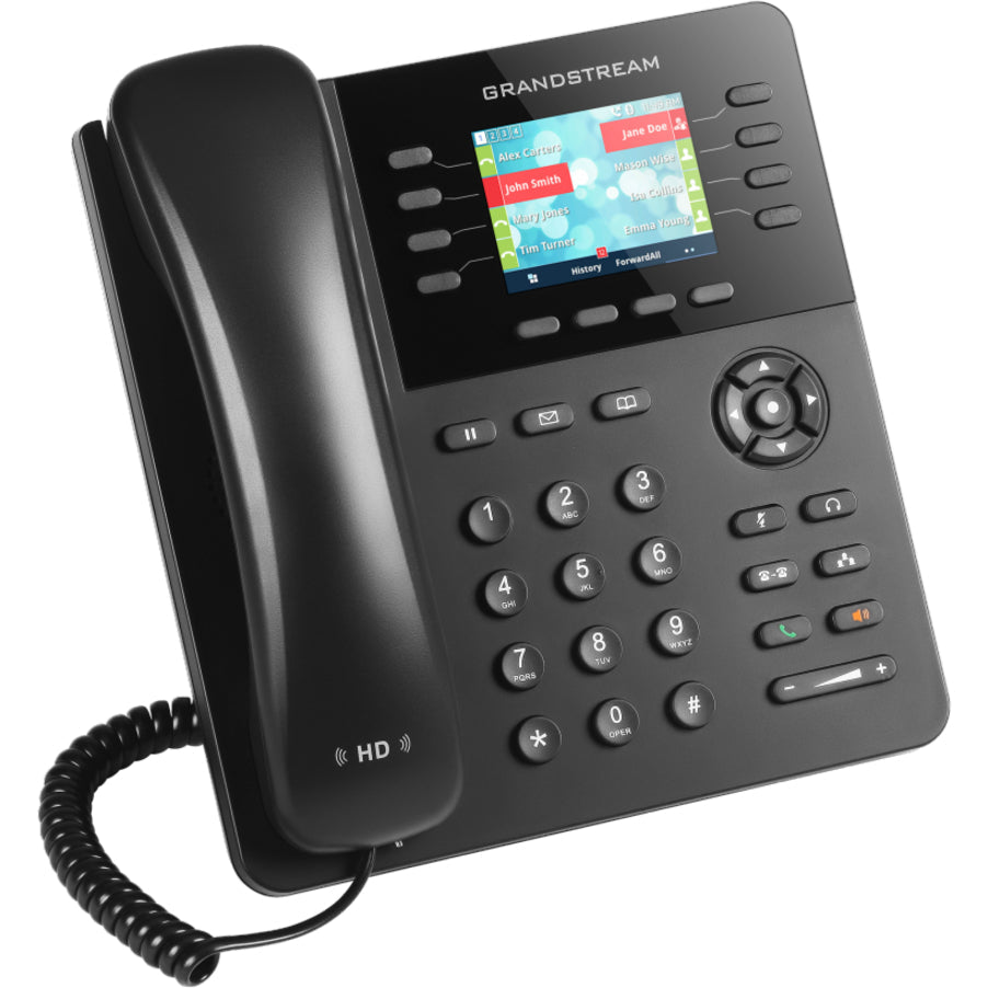 Grandstream GXP2135 IP Phone - Corded/Cordless - Corded - Bluetooth - Wall Mountable - Black