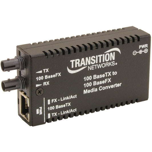 Transition Networks Mini Fast Ethernet Media Converter 100Base-TX to 100Base-FX