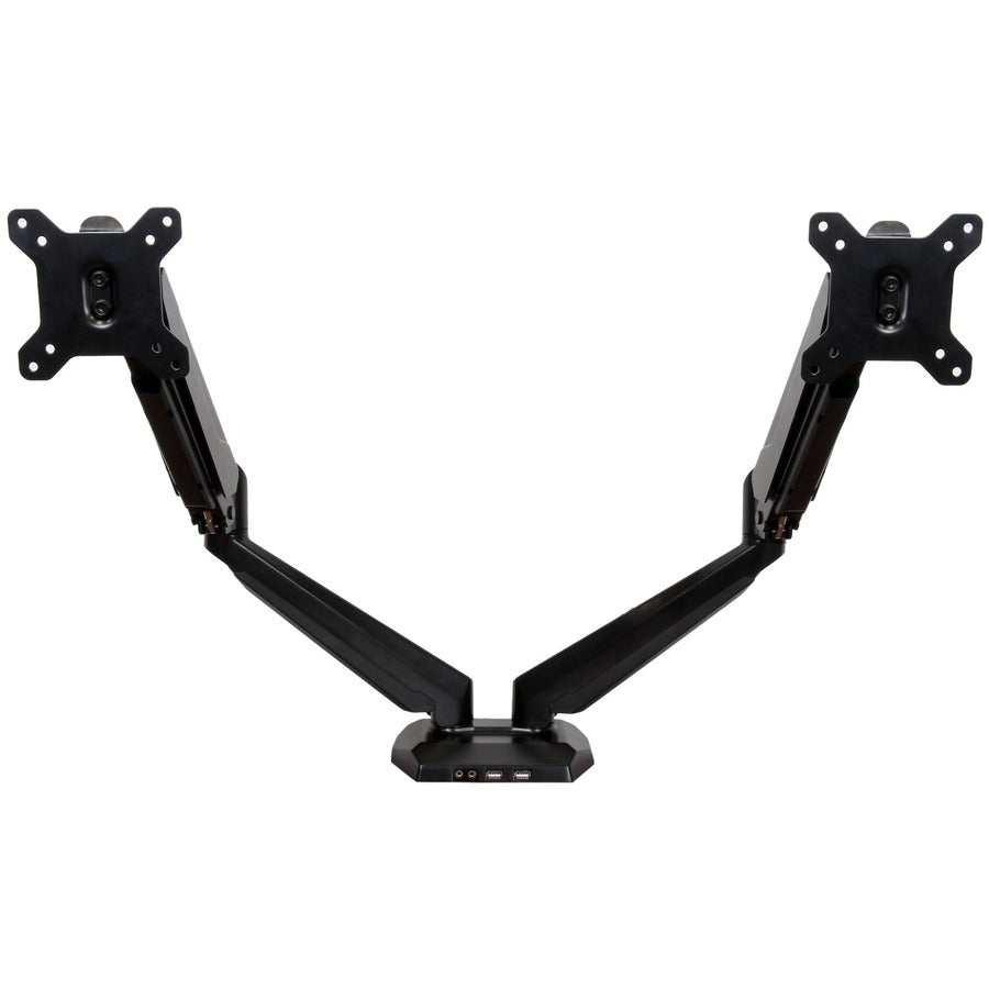 StarTech.com Dual Monitor Arm USB Hub and Audio Ports in Base Monitors up to 32" (17.6lb/8kg) VESA Monitor Stand Desk Mount