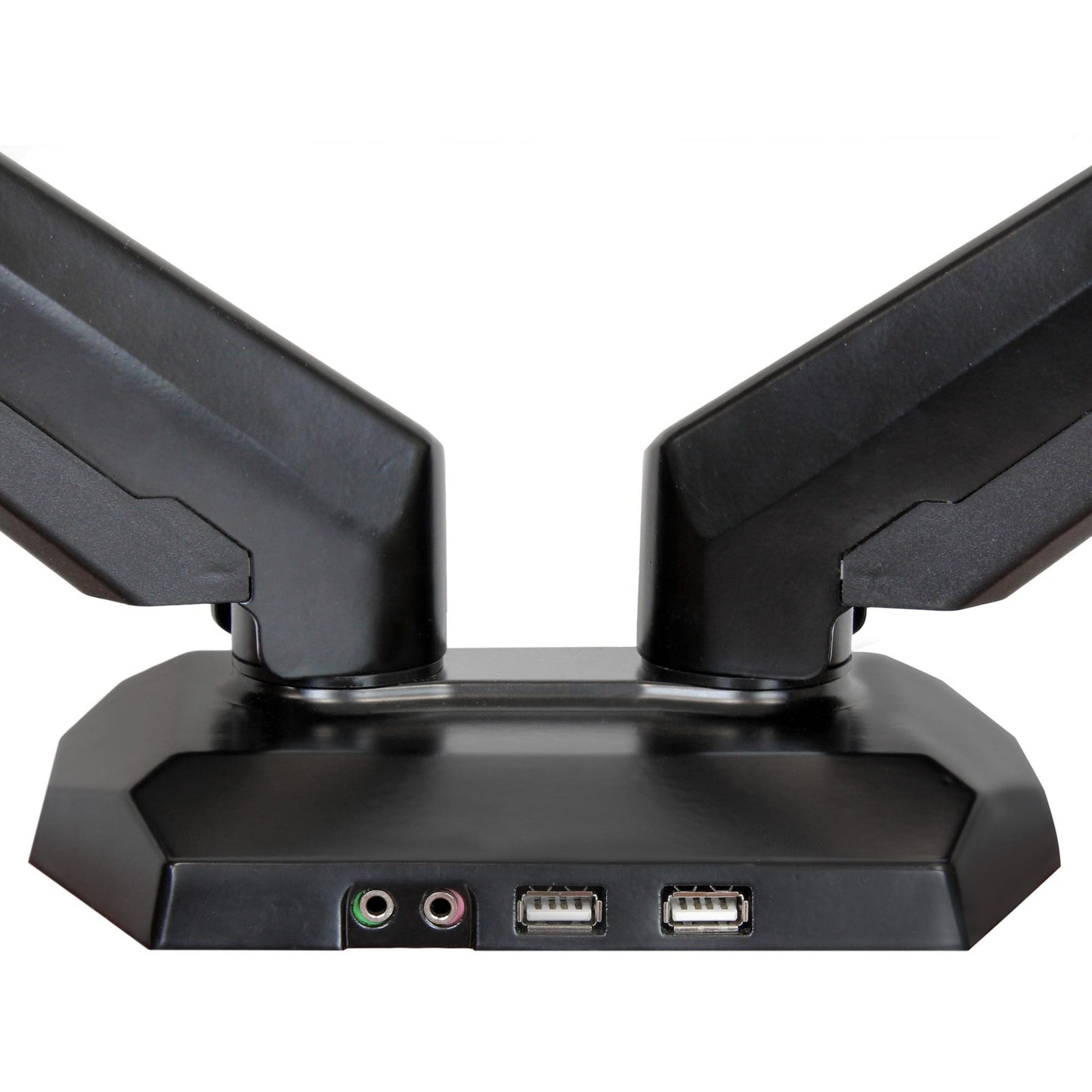 StarTech.com Dual Monitor Arm USB Hub and Audio Ports in Base Monitors up to 32" (17.6lb/8kg) VESA Monitor Stand Desk Mount