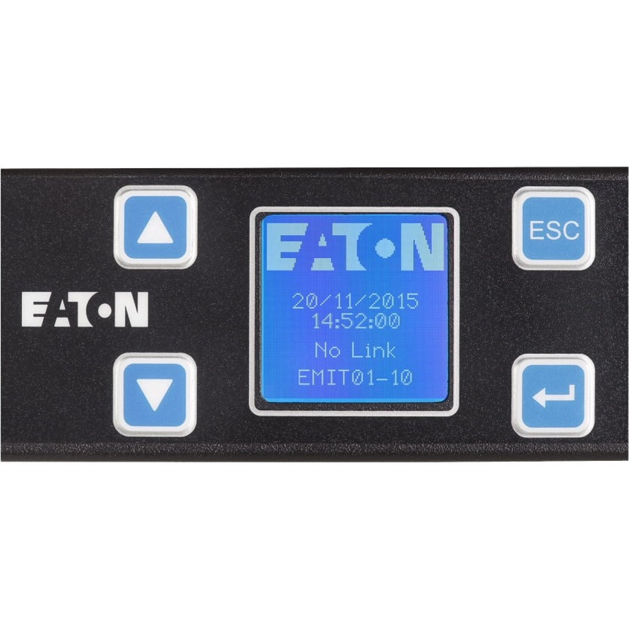 Eaton Metered Input rack PDU 1U 5-15P input 1.44 kW max 120V 12A 10 ft cord Single-phase Outlets: (12) 5-15R