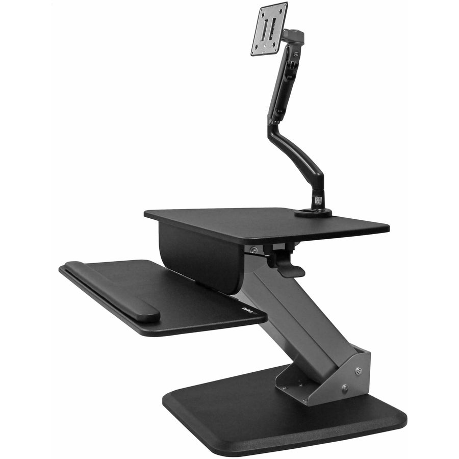 StarTech.com Sit-to-Stand Workstation with Full-Motion Articulating Monitor Arm - One-Touch Height Adjustment