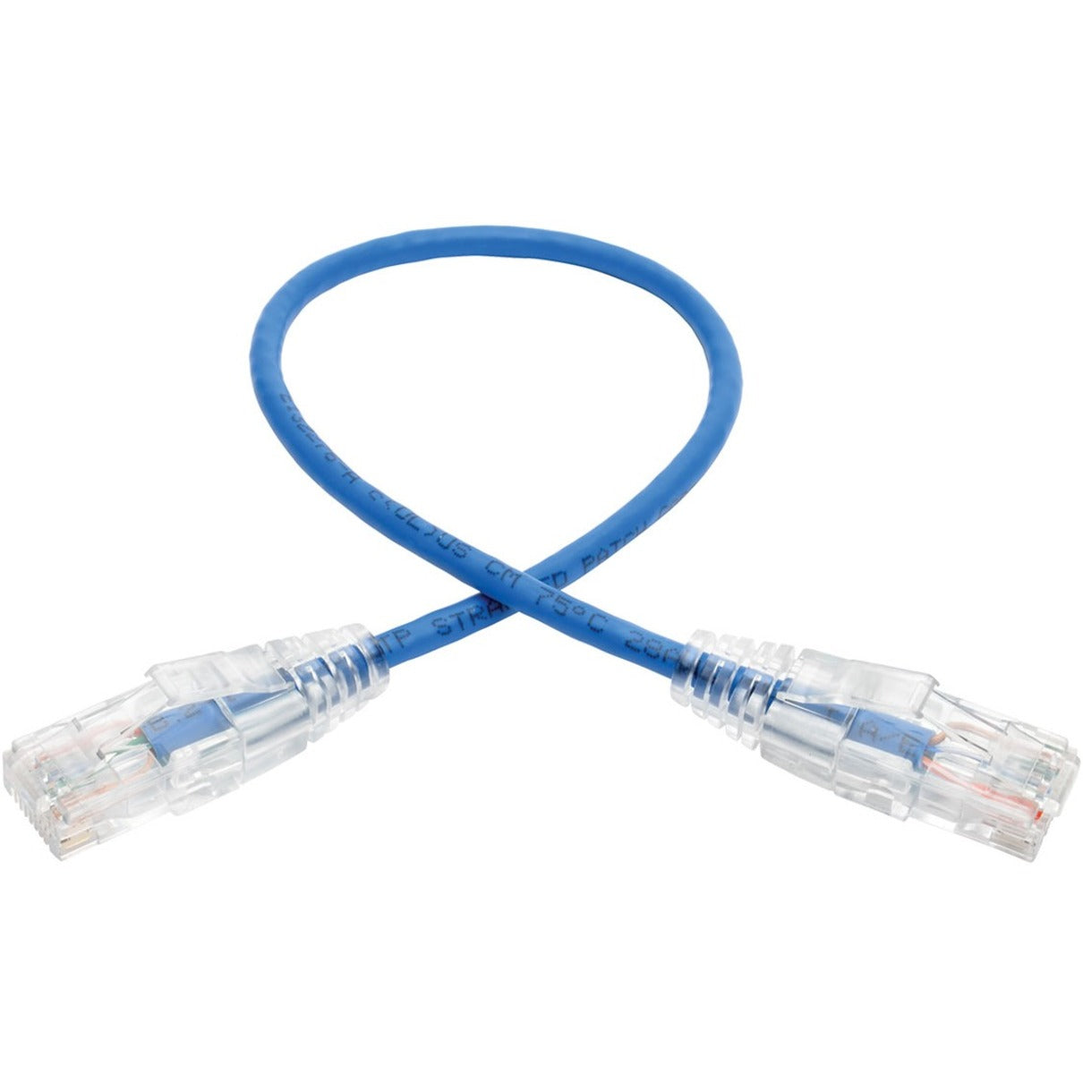 Tripp Lite Cat6 Gigabit Snagless Slim UTP Ethernet Cable (RJ45 M/M) PoE Blue 1 ft. (0.31 m)