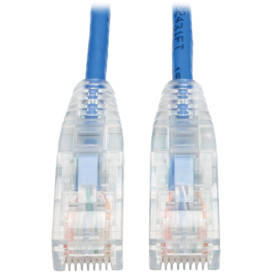 Tripp Lite Cat6 Gigabit Snagless Slim UTP Ethernet Cable (RJ45 M/M) PoE Blue 3 ft. (0.91 m)