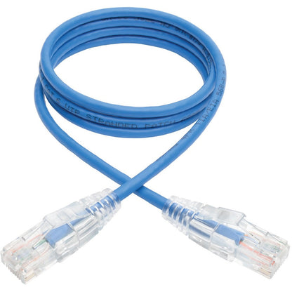 Tripp Lite Cat6 Gigabit Snagless Slim UTP Ethernet Cable (RJ45 M/M) PoE Blue 3 ft. (0.91 m)