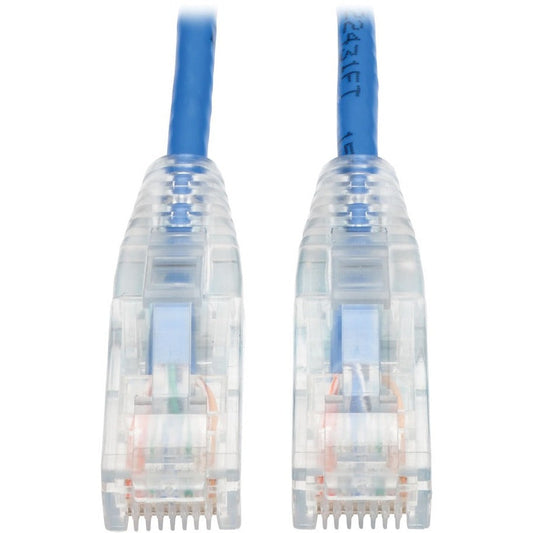 Tripp Lite Cat6 Gigabit Snagless Slim UTP Ethernet Cable (RJ45 M/M) PoE Blue 4 ft. (1.22 m)