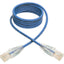 Tripp Lite Cat6 Gigabit Snagless Slim UTP Ethernet Cable (RJ45 M/M) PoE Blue 4 ft. (1.22 m)