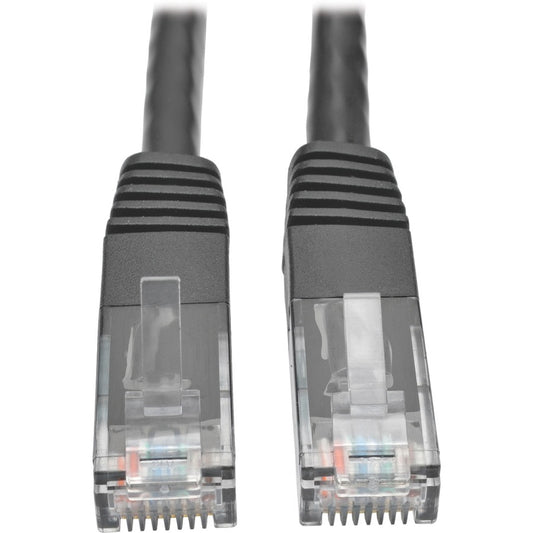 Tripp Lite Cat6 Gigabit Molded (UTP) Ethernet Cable (RJ45 M/M) PoE Black 2 ft. (0.61 m)
