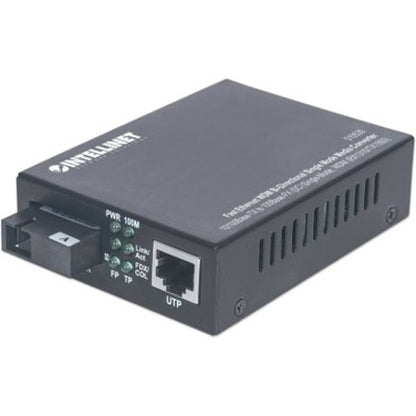 Intellinet Network Solutions Fast Ethernet WDM (RX1310/TX1550) Bi-Directional Single-Mode RJ45 to SC 12.4 miles (20 km) Media Converter