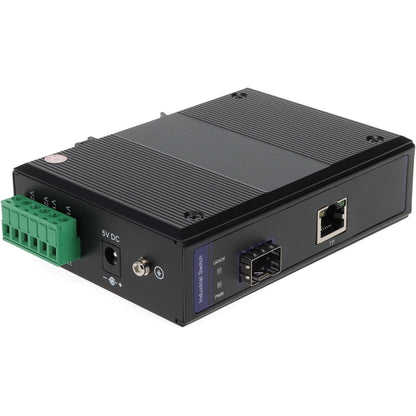 AddOn 1 10/100/1000Base-TX(RJ-45) to 1 Open SFP Port Industrial Media Converter