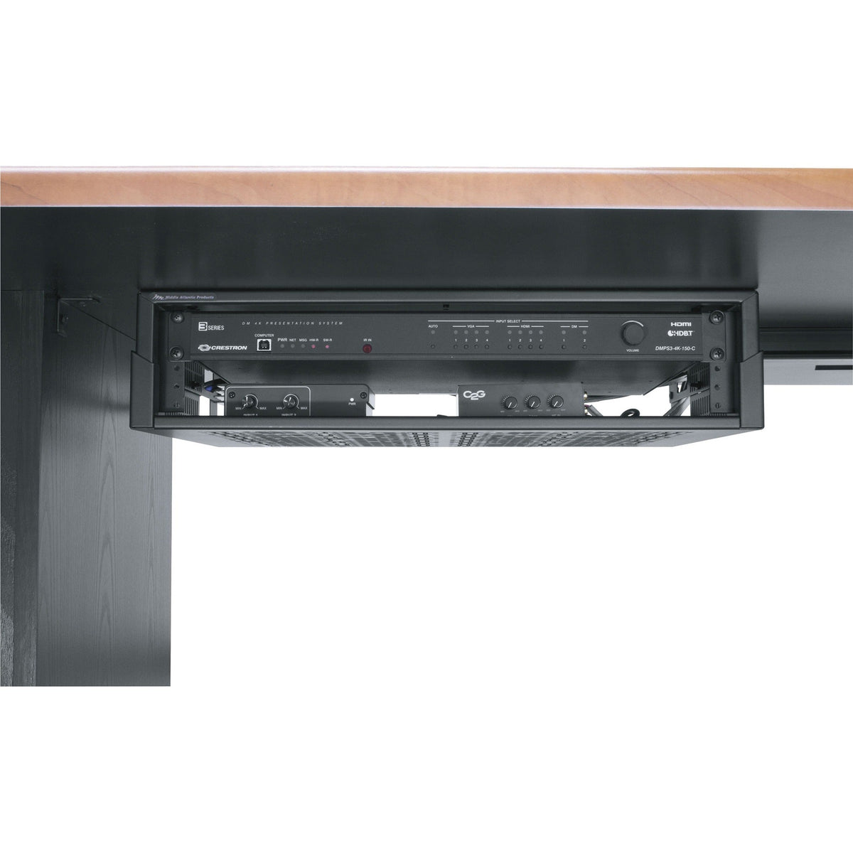 Middle Atlantic UTB-HR-A2-14 Mounting Box for Network Equipment A/V Equipment HDMI Switcher Video Switcher - Black Powder Coat