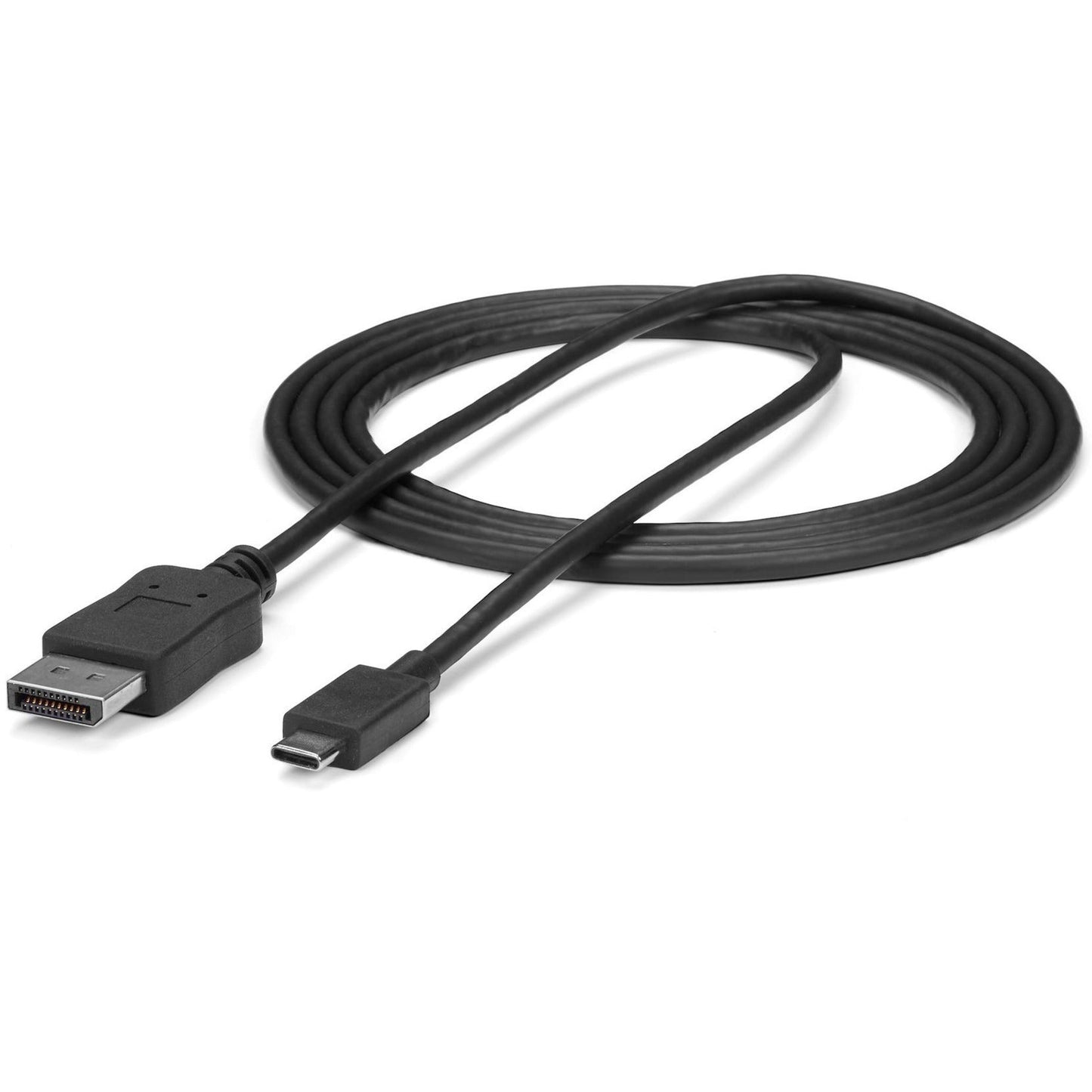 StarTech.com 6ft/1.8m USB C to DisplayPort 1.2 Cable 4K 60Hz - USB Type-C to DP Video Adapter Monitor Cable HBR2 - TB3 Compatible - Black