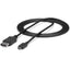 StarTech.com 6ft/1.8m USB C to DisplayPort 1.2 Cable 4K 60Hz - USB Type-C to DP Video Adapter Monitor Cable HBR2 - TB3 Compatible - Black