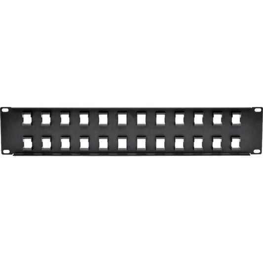 Tripp Lite 24-Port 2U Rack-Mount Unshielded Blank Keystone/Multimedia Patch Panel RJ45 Ethernet USB HDMI Cat5e/6