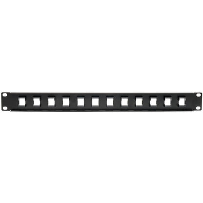 Tripp Lite 12-Port 1U Rack-Mount Unshielded Blank Keystone/Multimedia Patch Panel RJ45 Ethernet USB HDMI Cat5e/6