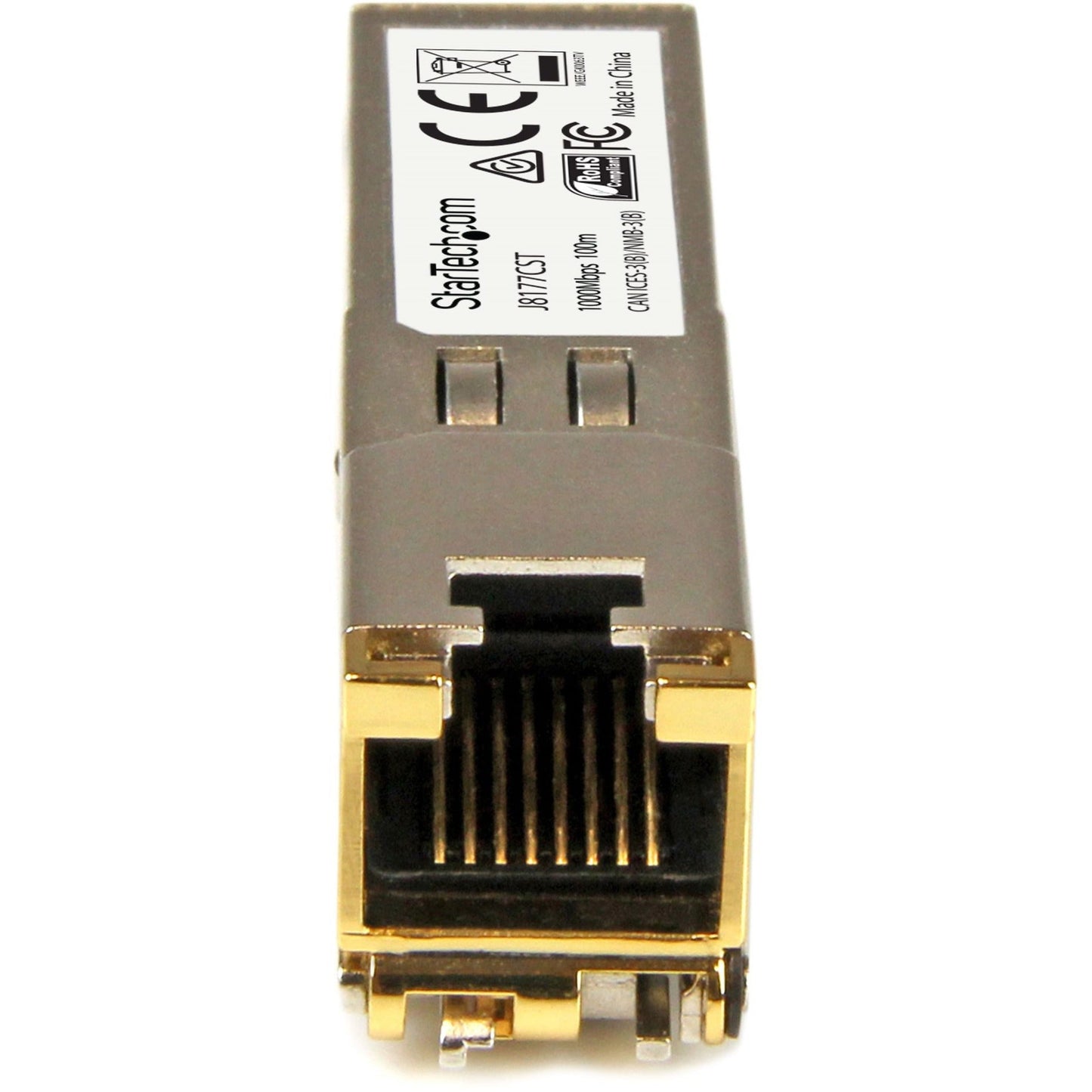 StarTech.com HPE J8177C Compatible SFP Module - 1000BASE-T - 1GE Gigabit Ethernet SFP SFP to RJ45 Cat6/Cat5e - 100m