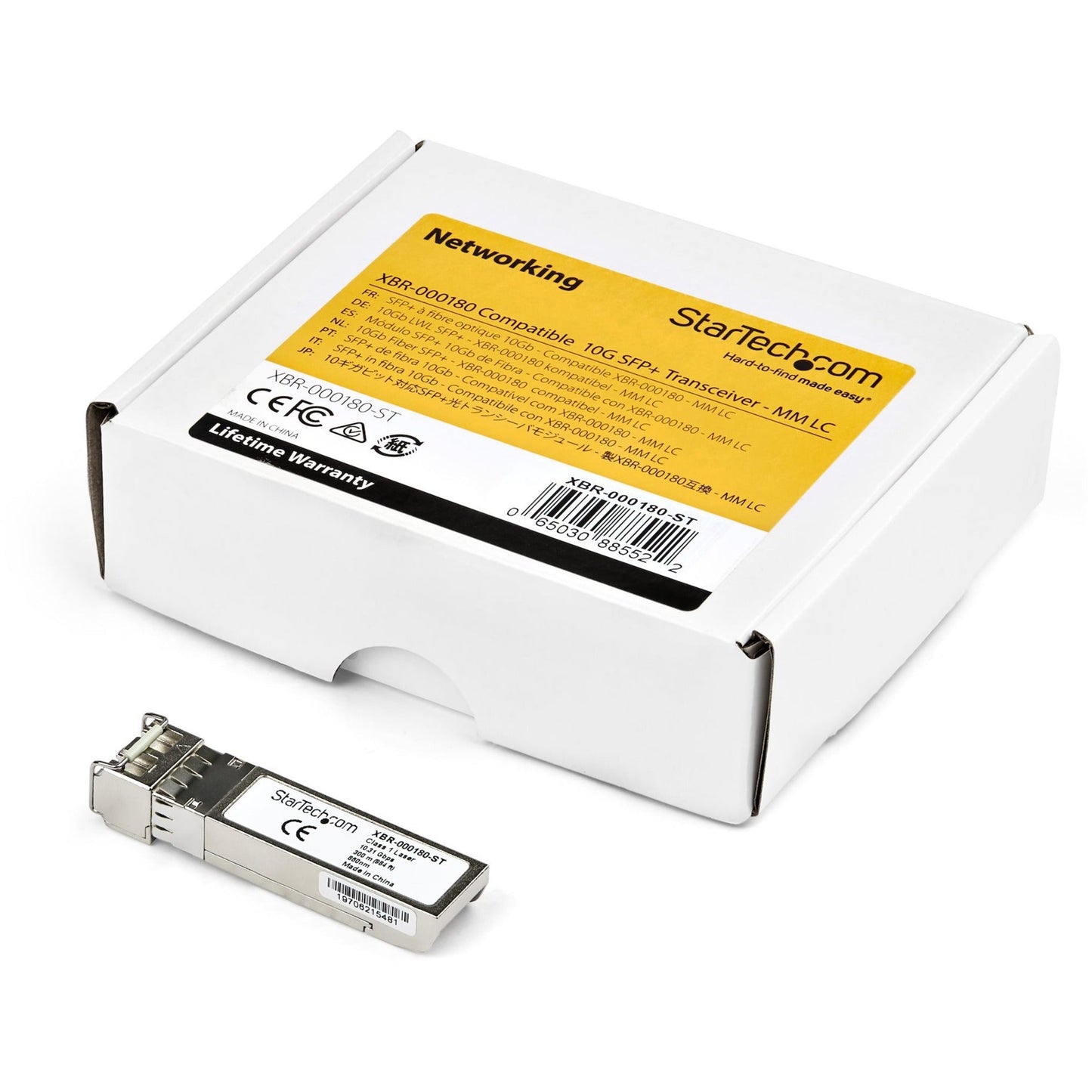 StarTech.com HPE J9150A Compatible SFP+ Module - 10GBASE-SR 10GE Gigabit Ethernet SFP+ 10GbE Multi Mode (MMF) Fiber Optic Transceiver 300m