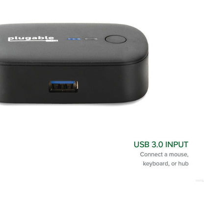 Plugable USB 3.0 Sharing Switch for One-Button Swapping of USB Device or Hub Between Two Computers