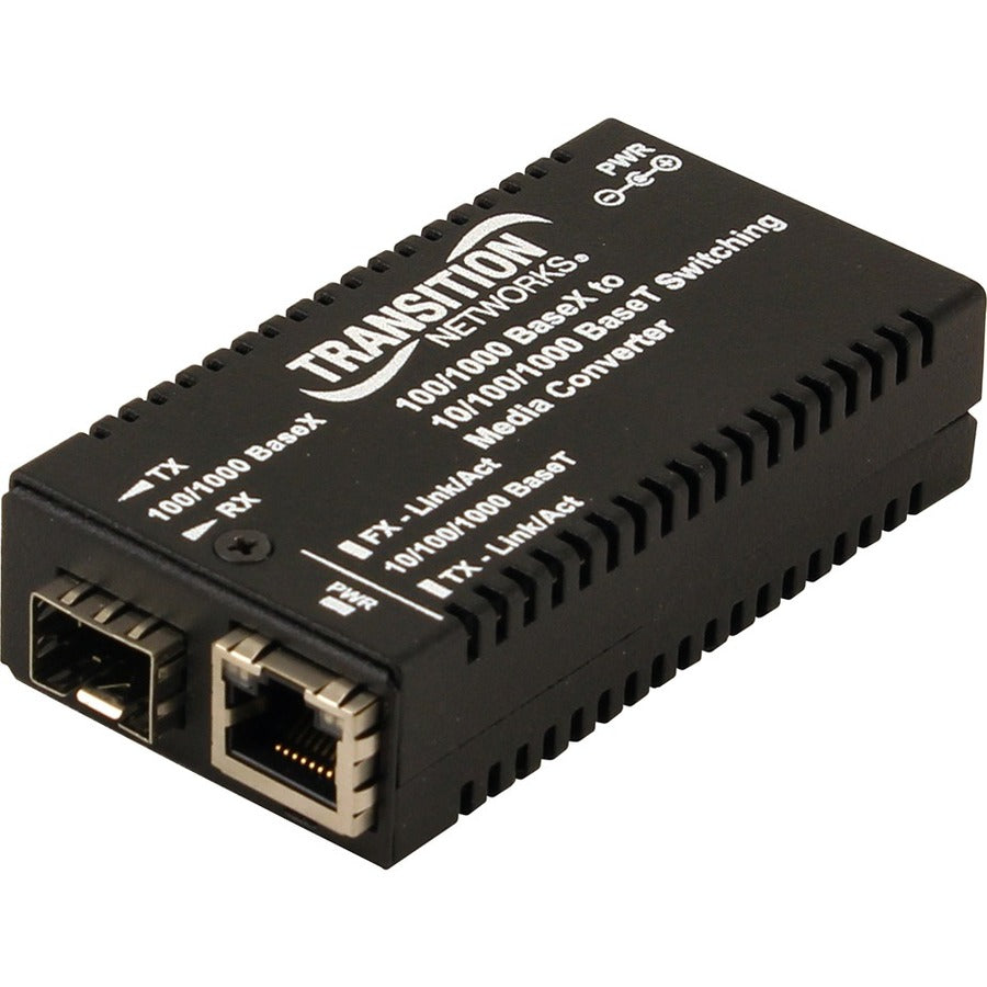 Transition Networks Mini Gigabit Ethernet Media Converter 10/100/1000Base-T to 1000Base-X