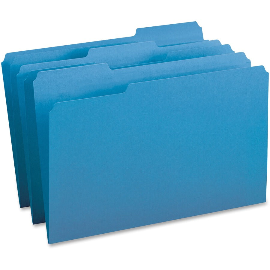 Business Source 1/3 Tab Cut Legal Recycled Top Tab File Folder