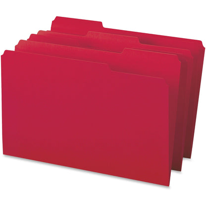 Business Source 1/3 Tab Cut Legal Recycled Top Tab File Folder