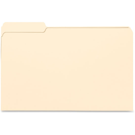 Business Source 1/3 Tab Cut Legal Recycled Top Tab File Folder