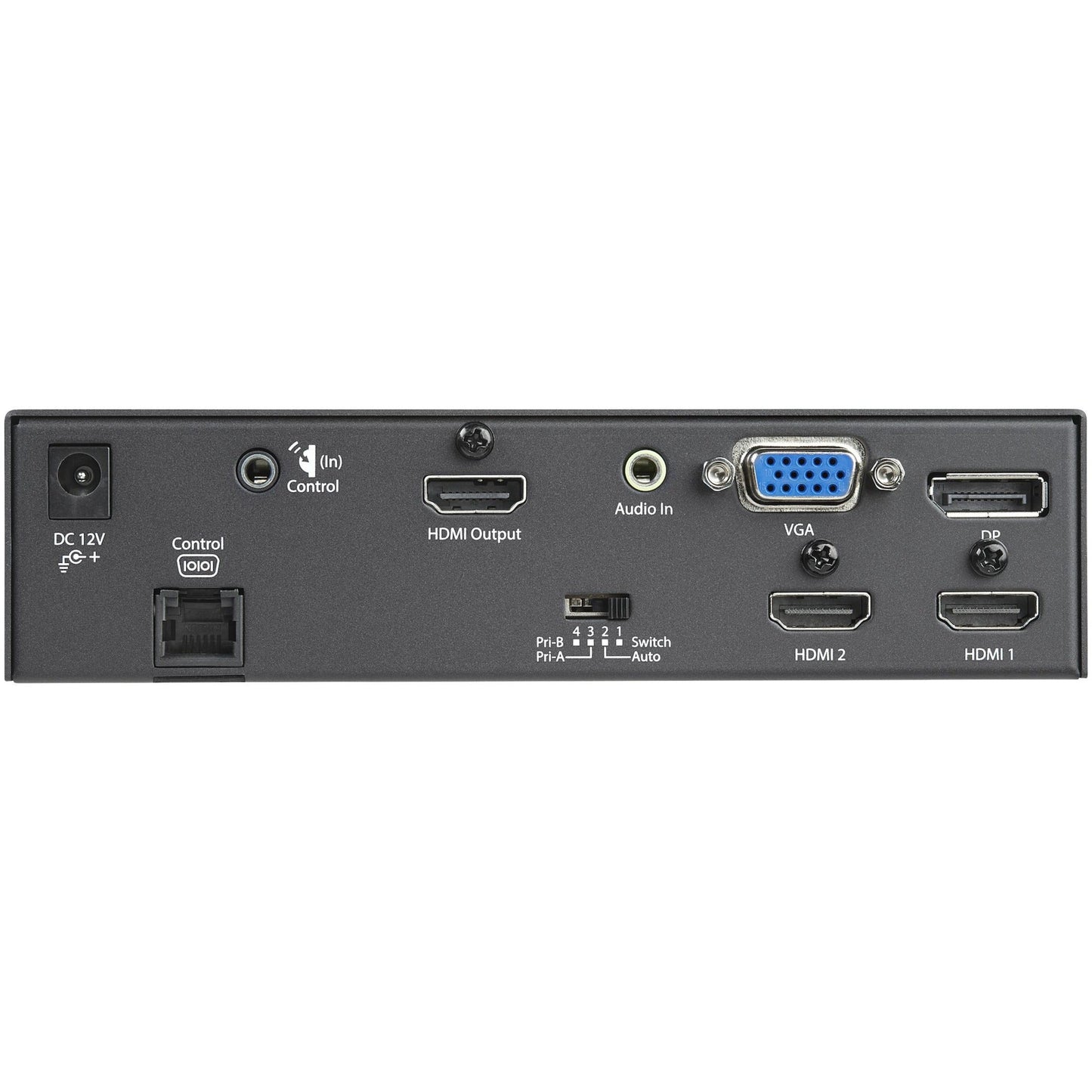 StarTech.com Multi-Input to HDMI Converter Switch - DisplayPort VGA and Dual-HDMI to HDMI Switch - Priority and Automatic Switch - 4K