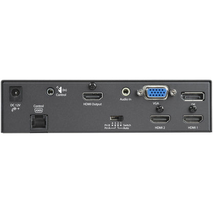 StarTech.com Multi-Input to HDMI Converter Switch - DisplayPort VGA and Dual-HDMI to HDMI Switch - Priority and Automatic Switch - 4K