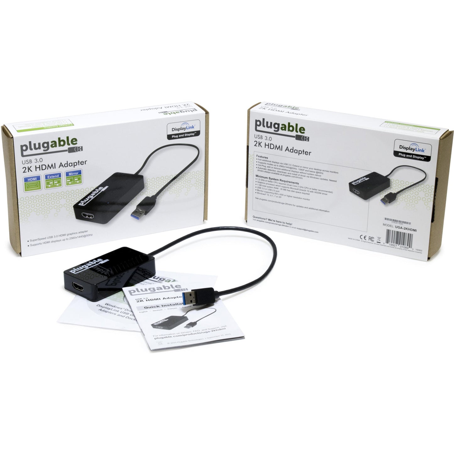 Plugable USB 3.0 to HDMI Video Graphics Adapter with Audio for Multiple Monitors