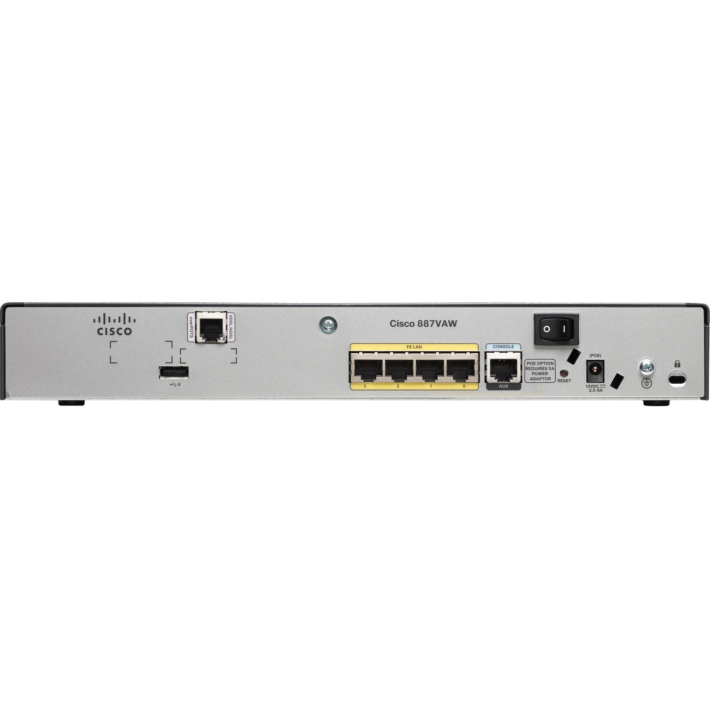 Cisco 887VAW Wi-Fi 4 IEEE 802.11n ADSL2+ VDSL2 Ethernet Modem/Wireless Router - Refurbished