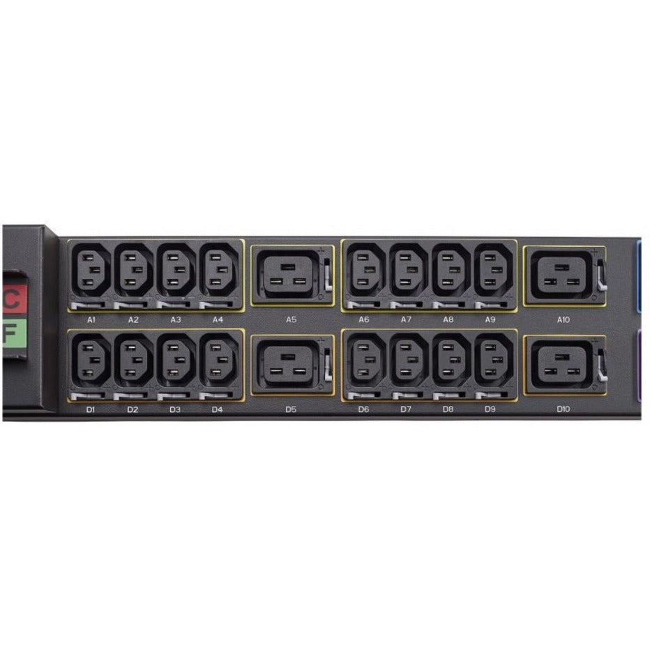 Eaton fuse disconnect rack PDU 0U Hardwired input 17.3 kW max 230/400V 24A Hardwired Three-phase Outlets: (48) C13 Outlet grip (12) C19 Outlet grip