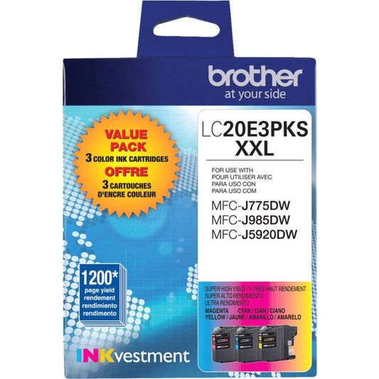 Brother INKvestment Original High Yield Inkjet Ink Cartridge - Value Pack - Cyan Magenta Yellow - 3 / Pack