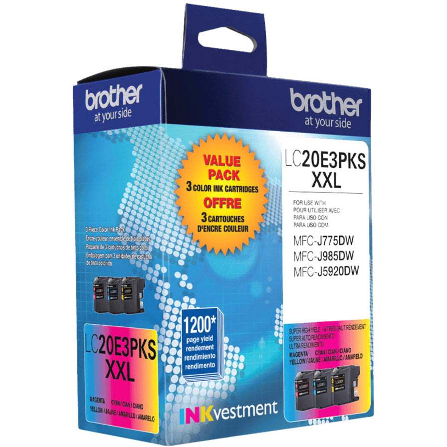 Brother INKvestment Original High Yield Inkjet Ink Cartridge - Value Pack - Cyan Magenta Yellow - 3 / Pack