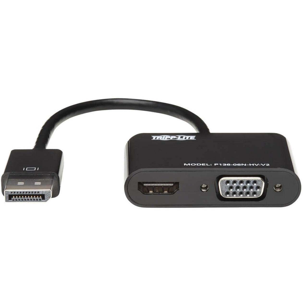 Tripp Lite DisplayPort to VGA/HDMI All-in-One Converter Adapter DP ver 1.2 4K 30 Hz HDMI