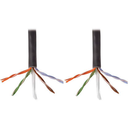 Tripp Lite Cat5e 350 MHz Solid Core Plenum-Rated (UTP) PVC Bulk Ethernet Cable Black 1000 ft. (304.8 m)