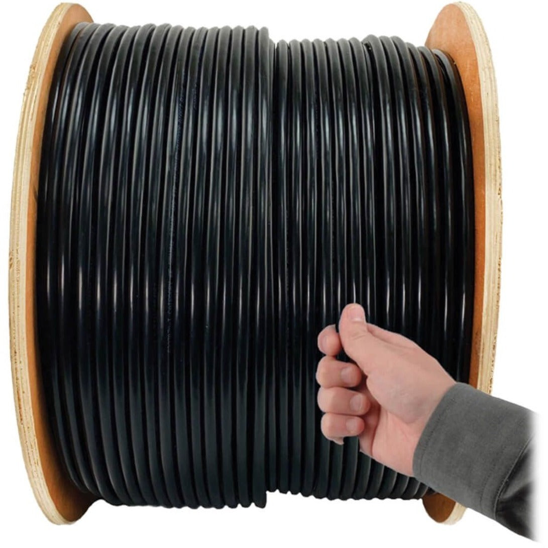 Tripp Lite Cat6 Gigabit Solid Core UTP PVC Bulk Ethernet Cable Black 1000 ft. (304.8 m) TAA